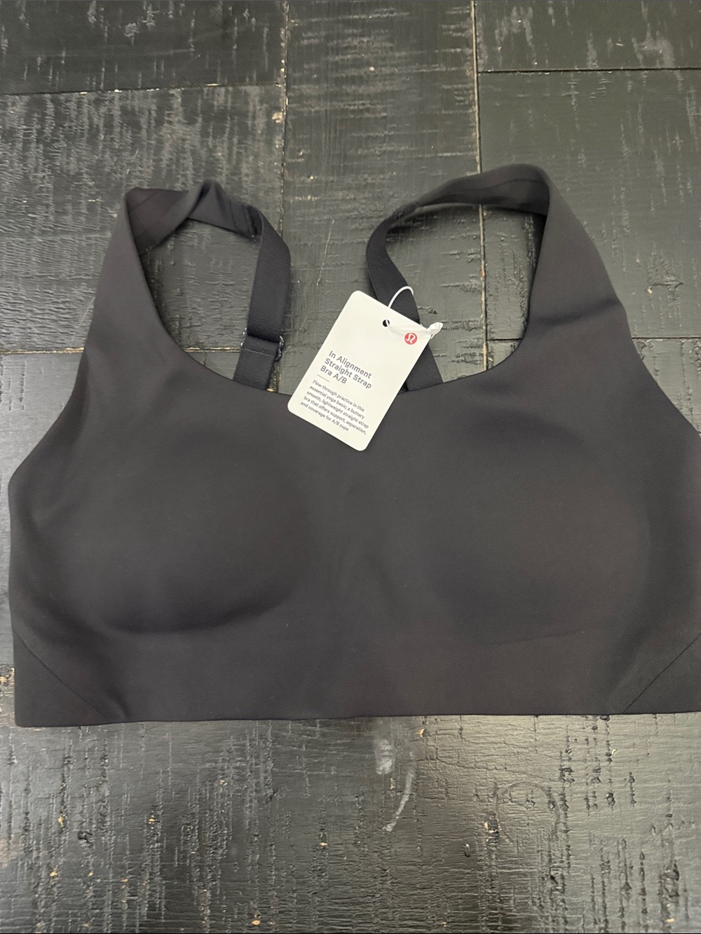 lululemon athletica Black In Alignment Straight Strap Sports Bra